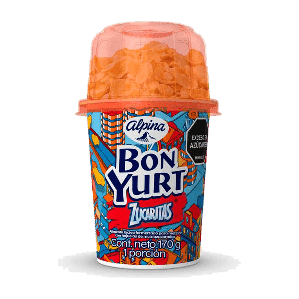 Bon Yurt Zucaritas: Yogur con su cereal aparte, para mezclarlo al momento. Con Zucaritas.